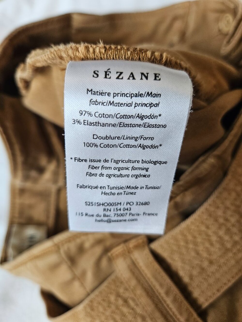 Sézane Rome High Rise Shorts Size 42 - Caramel - Picture 13 of 13